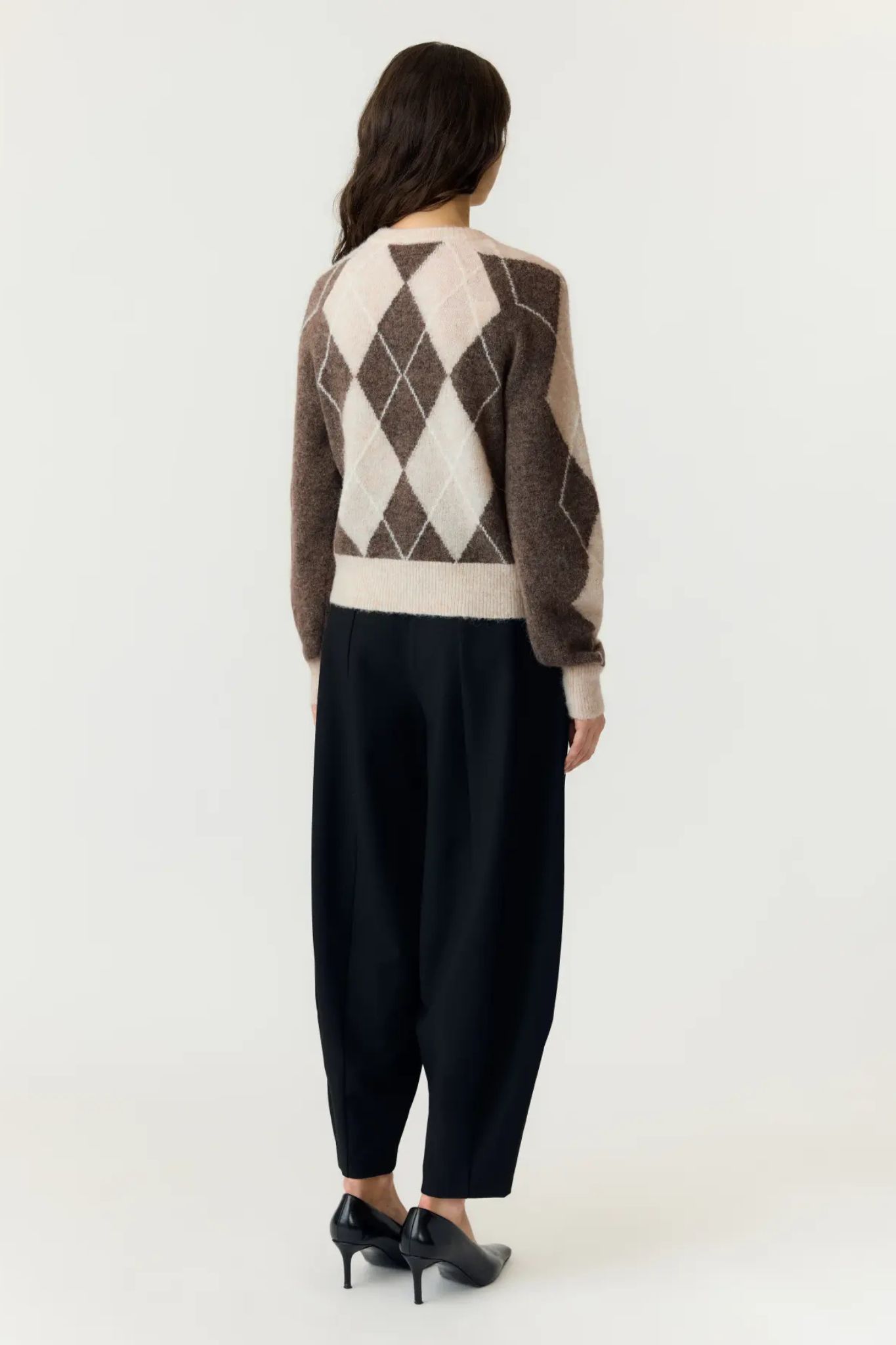 Johi Ull Cardigan - Oatmeal Taupe Gray/ Pristine Harlequin - Bild 4