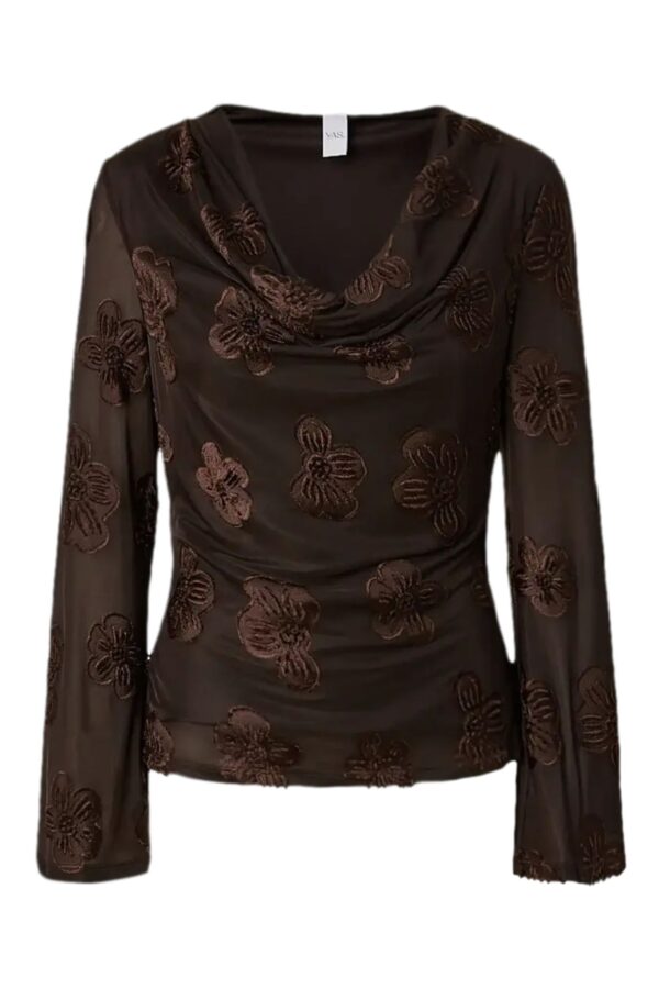 Seraphine LS Blus – Chocolate Brown