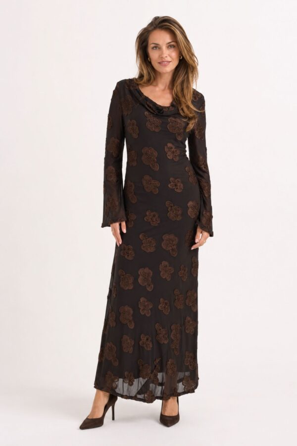 Seraphine LS Klänning – Chocolate Brown
