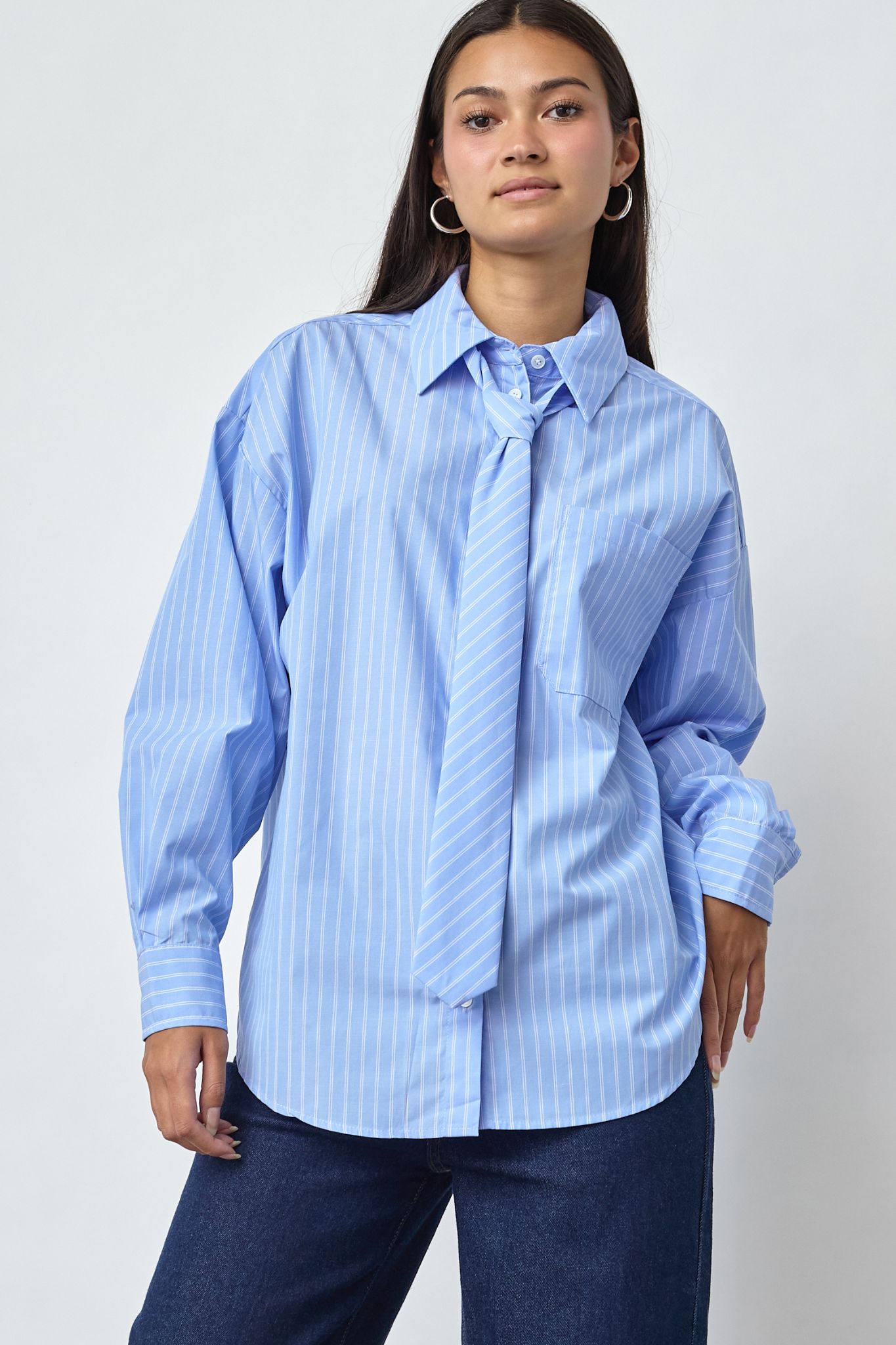 Vanya Skjorta - Blue Stripes - Bild 10