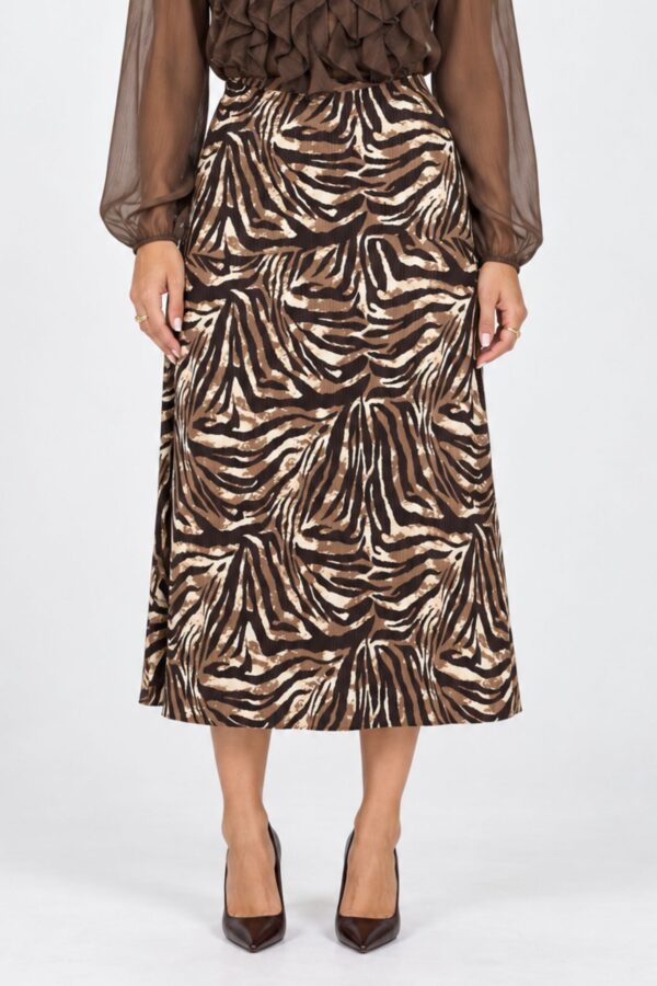 Vya Midikjol – Brown Zebra