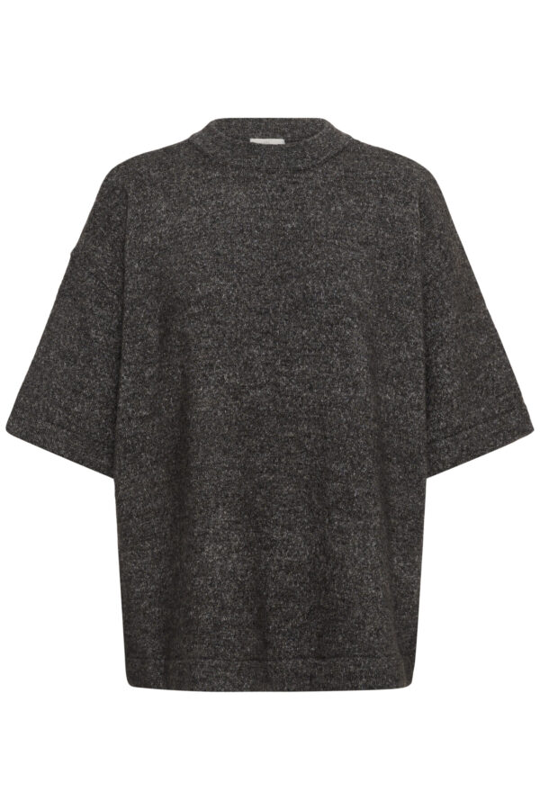 Niel Stickad Tröja – Dark Grey Melange