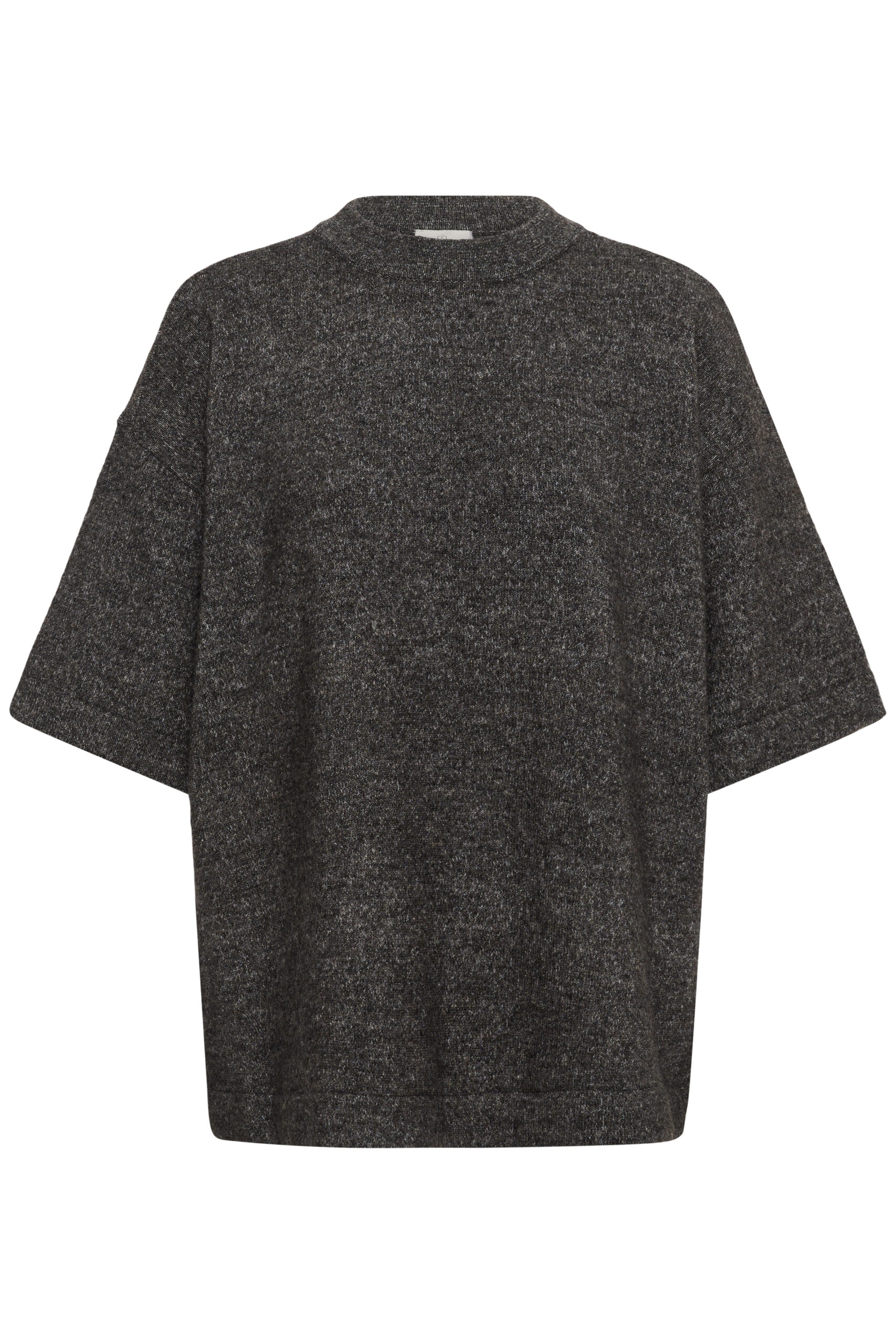 Niel Stickad Tröja - Dark Grey Melange