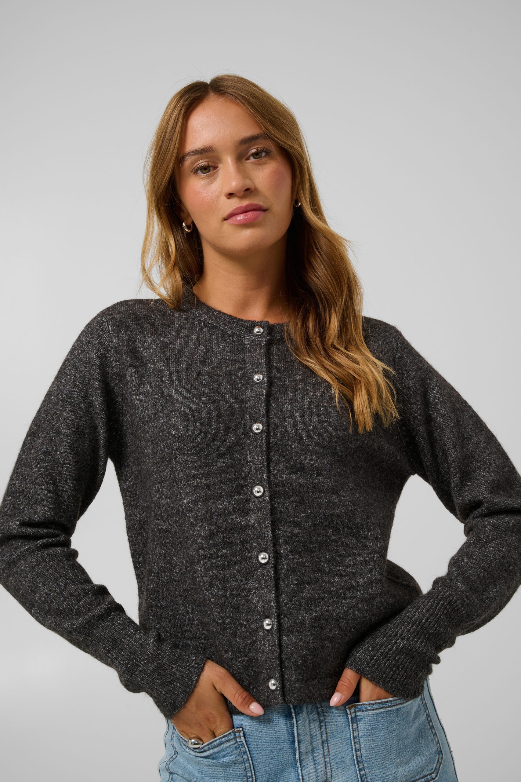 Niel Cardigan - Dark Grey Melange - Bild 3