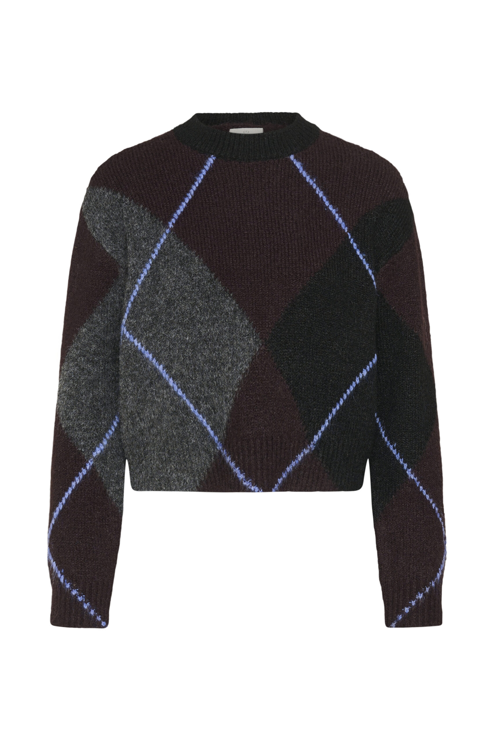 Grith Stickad Tröja - Dark Grey Melange/ Fudge - Bild 7