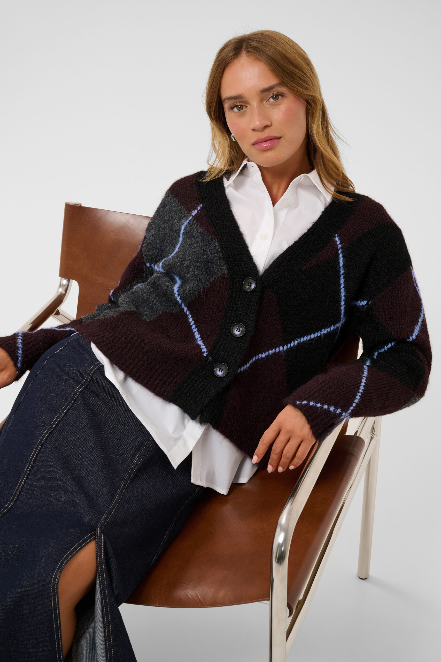 Grith Cardigan - Dark Grey Melange/ Fudge - Bild 15