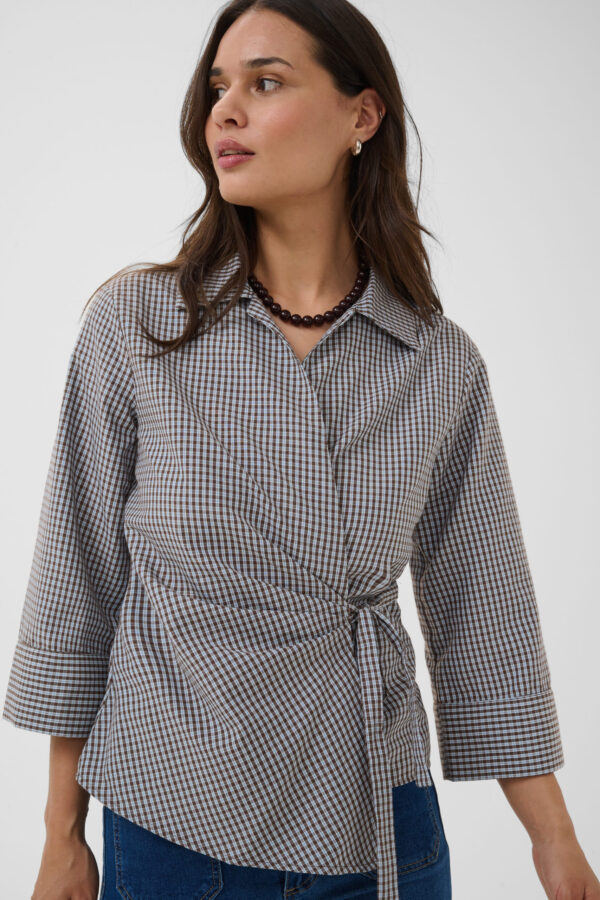 Dinah Omlottblus – Brown/Blue Check