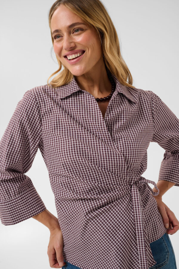 Dinah Omlottblus – Zinfandel/White Check