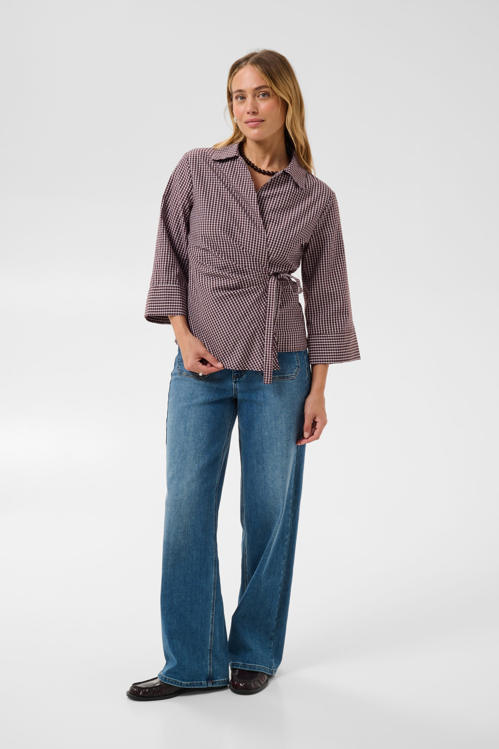 Dinah Omlottblus - Zinfandel/White Check - Bild 3