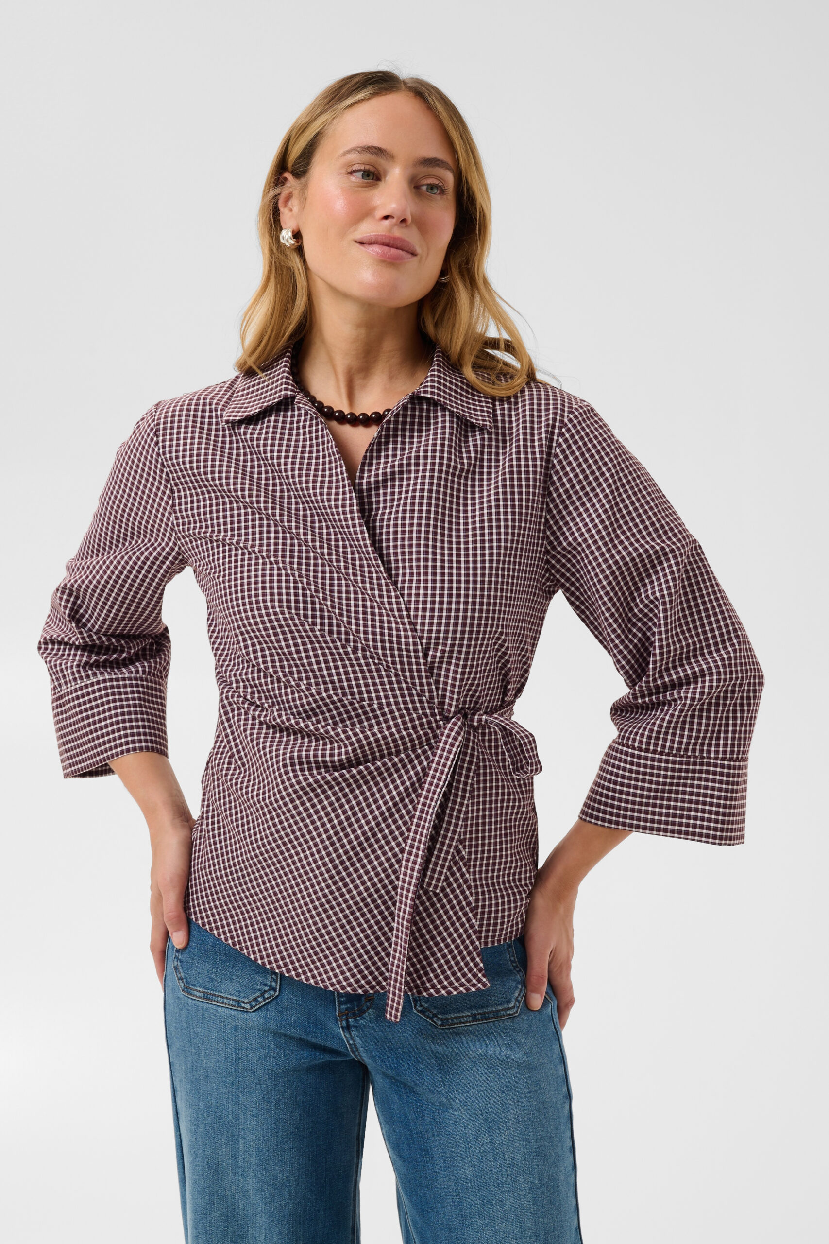 Dinah Omlottblus - Zinfandel/White Check - Bild 2
