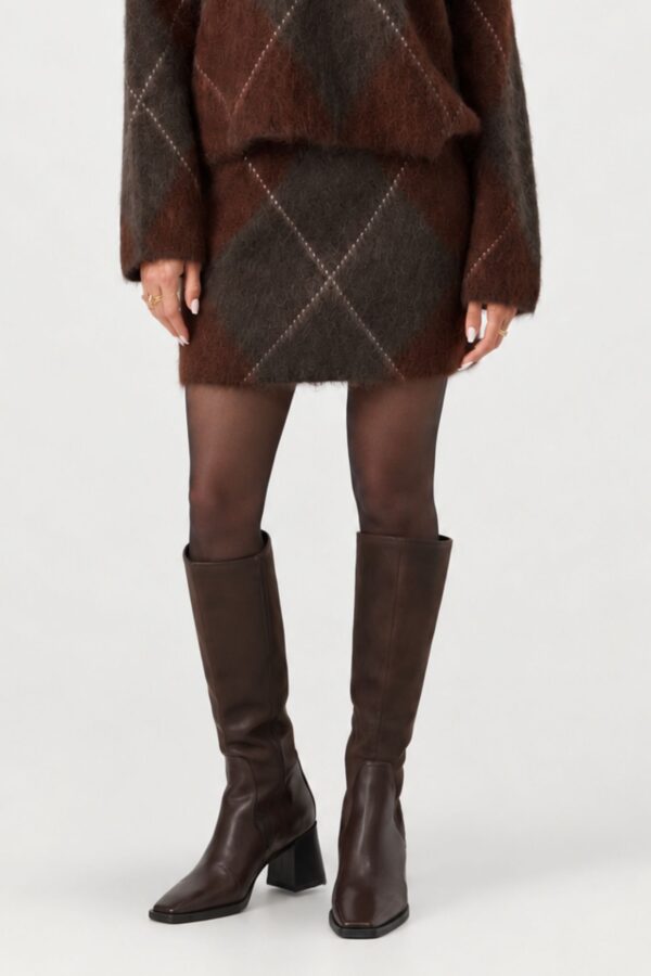 Argy Mohair Kjol – Coffee Bean Incence/Sepia/Oatmeal