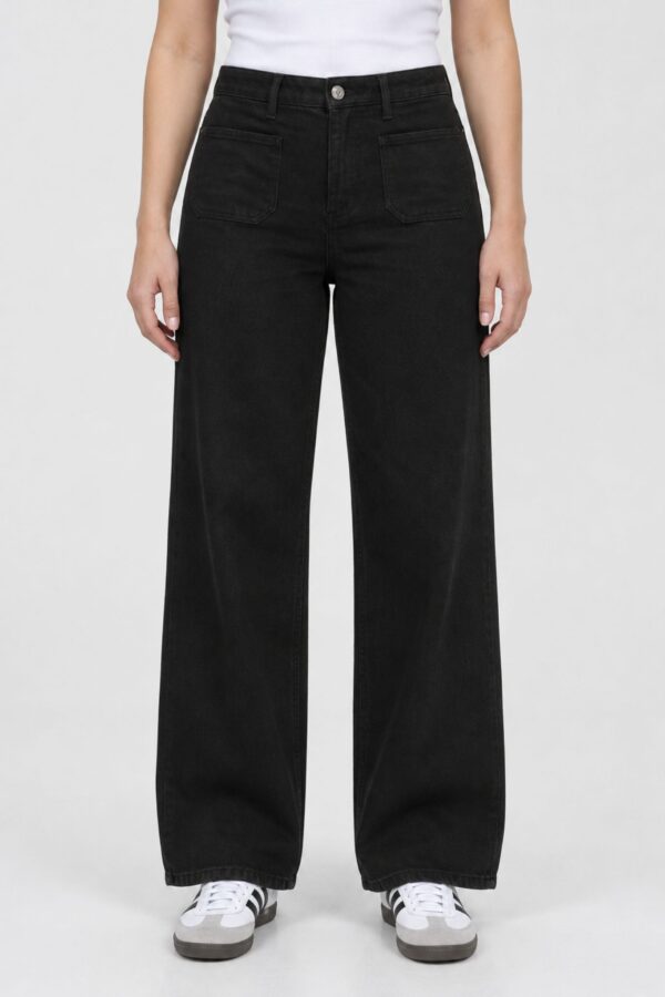 Brook HW Reg Fit Jeans – Black Deep