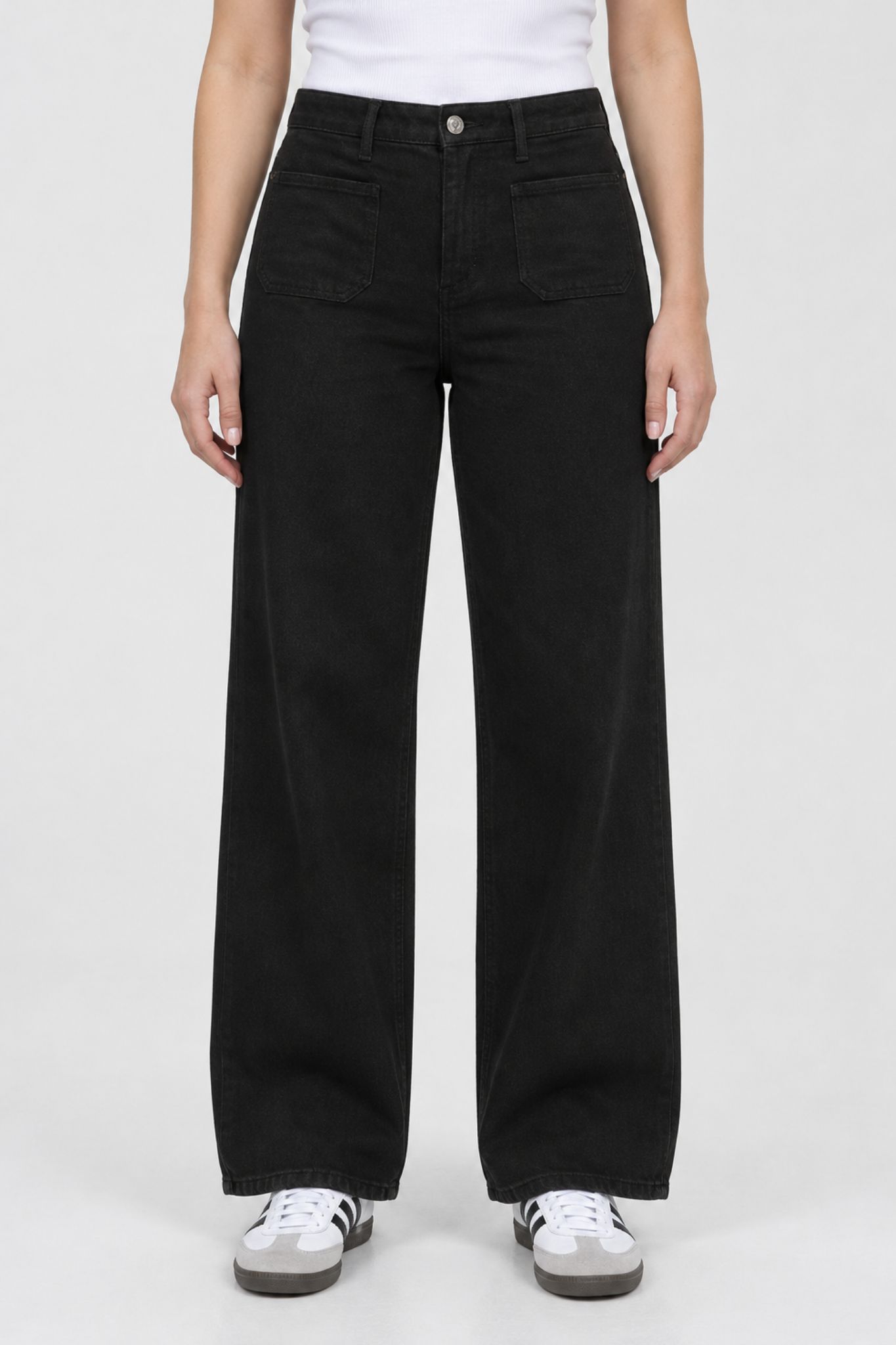 Brook HW Reg Fit Jeans - Black Deep