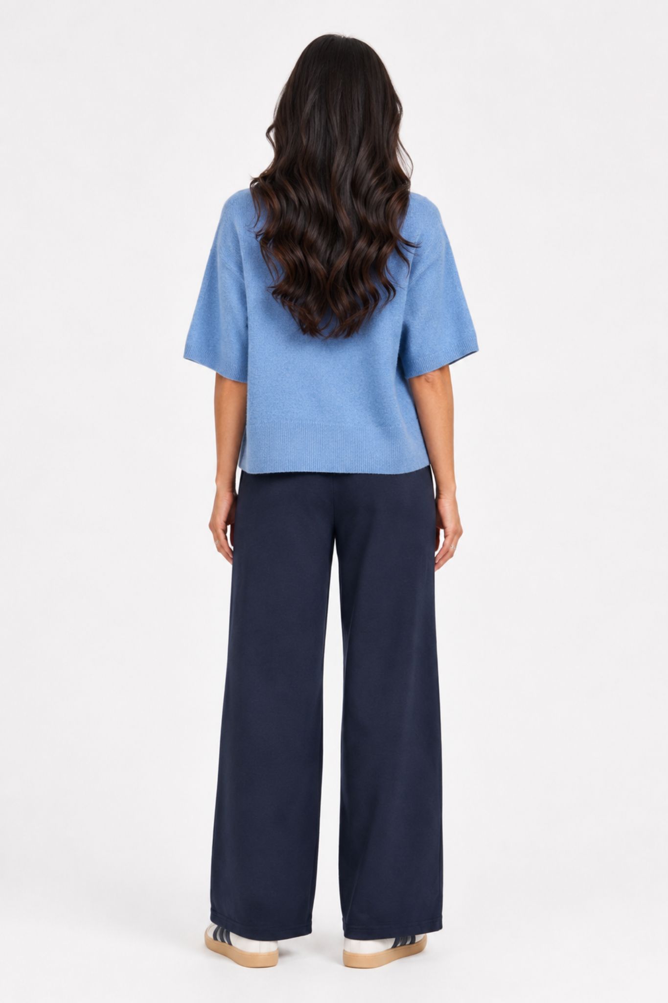 Emila 2/4 Stickad Polotröja - Windward Blue - Bild 7