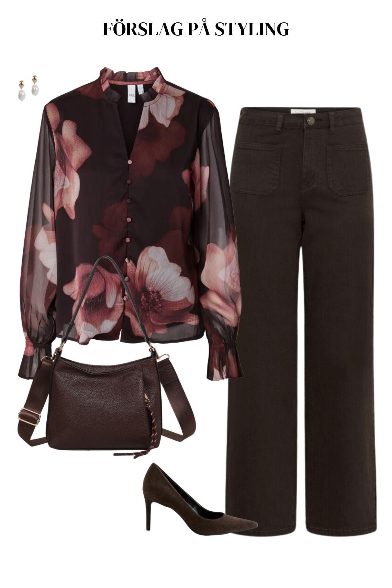 Brook HW Reg Fit Jeans - Coffee Bean - Bild 9