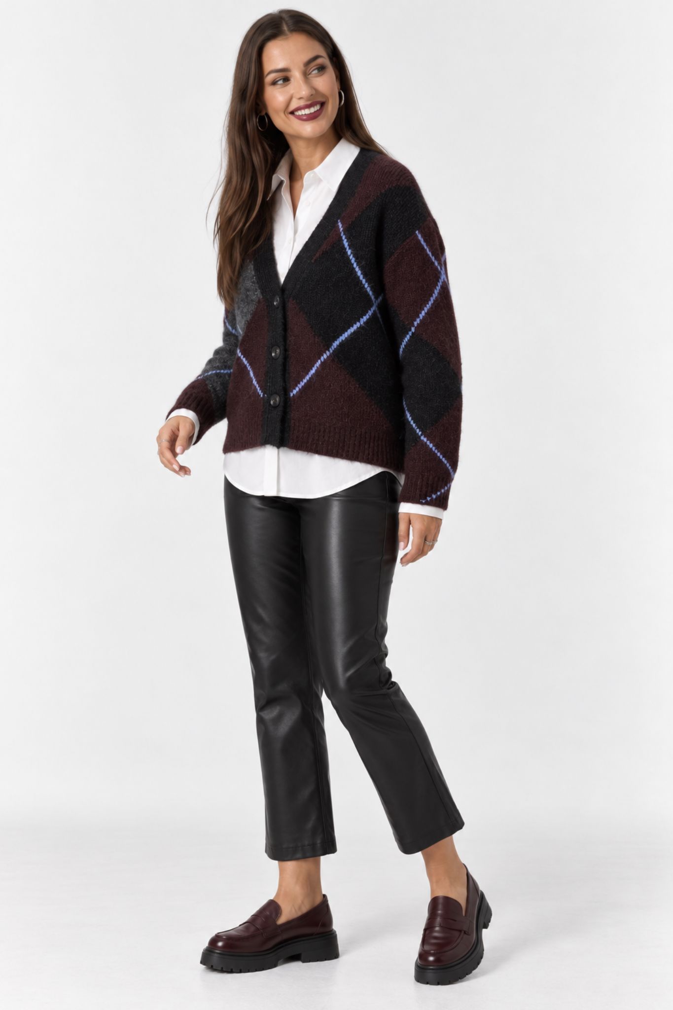 Grith Cardigan - Dark Grey Melange/ Fudge - Bild 3