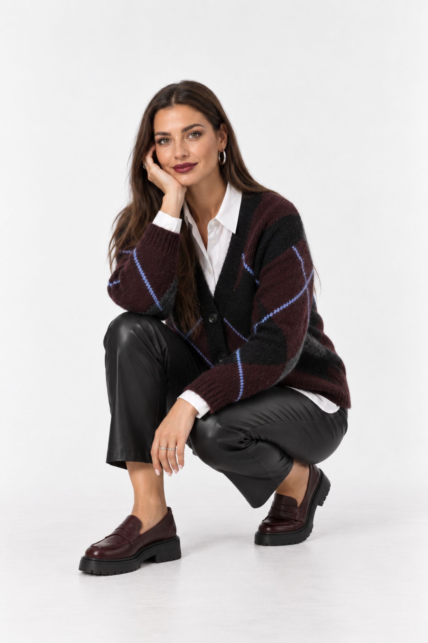 Grith Cardigan - Dark Grey Melange/ Fudge - Bild 9