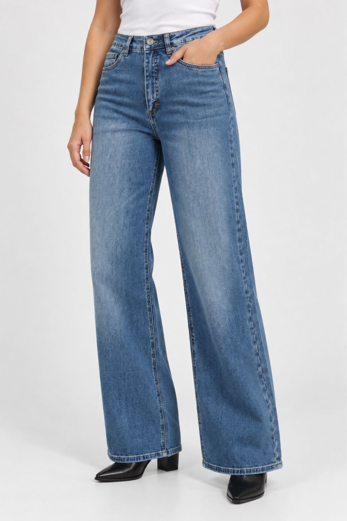Meadow HW Wide Jeans - Medium Blue Denim - Bild 2
