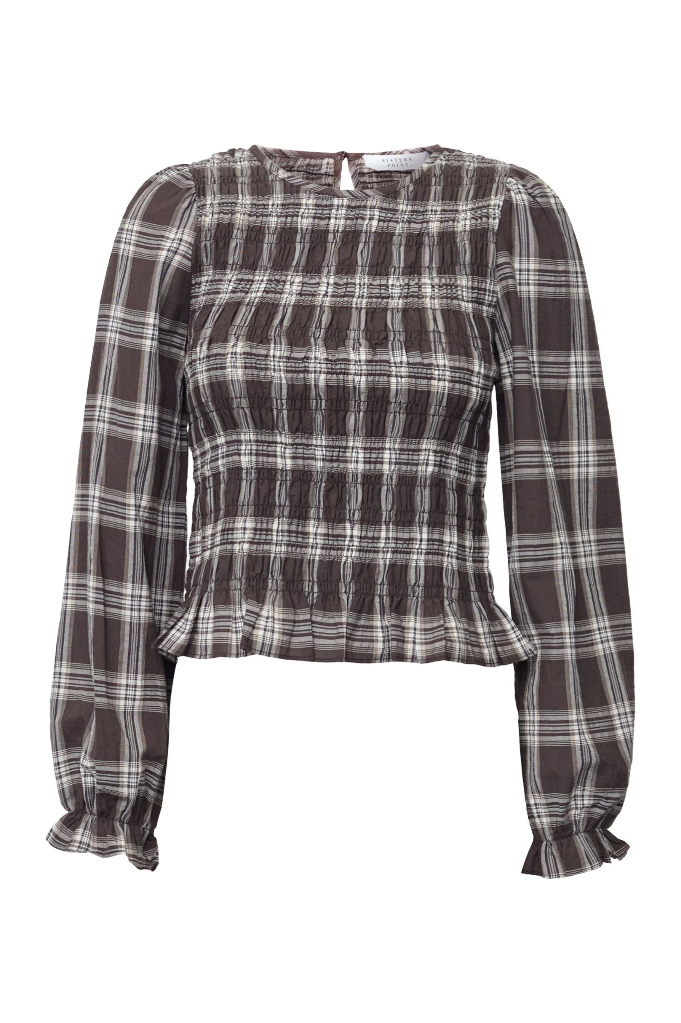 Nix LS Smock Blus - Brown Check - Bild 4