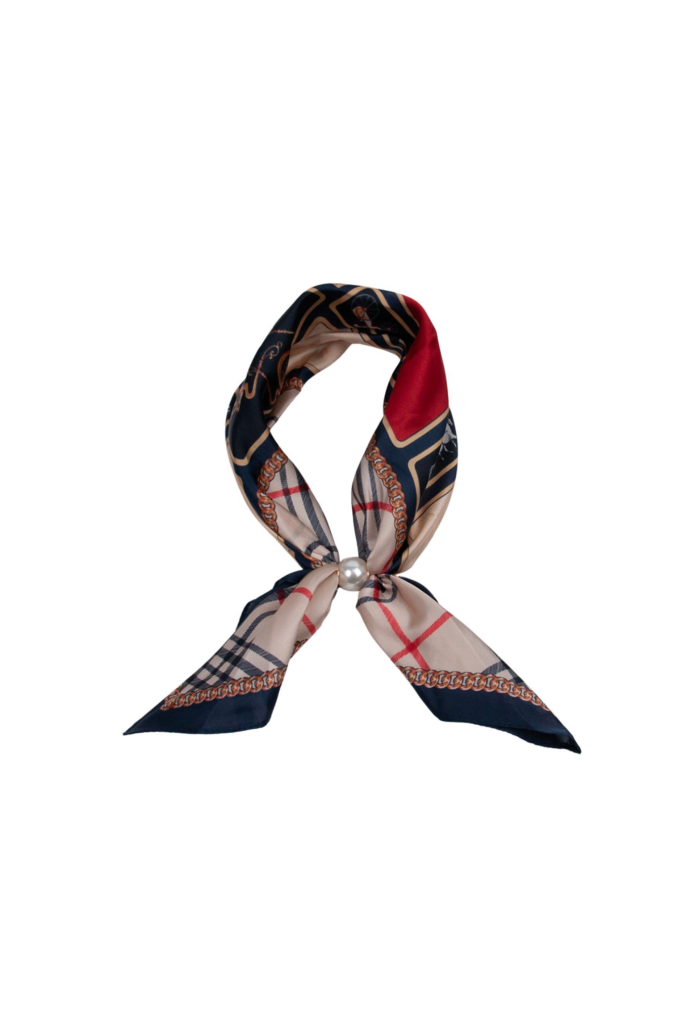 Scarf med magnet - Marinblå