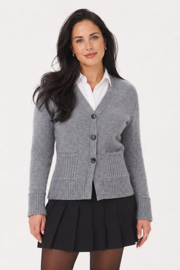 Theresa Cardigan – Mist Grey Melange