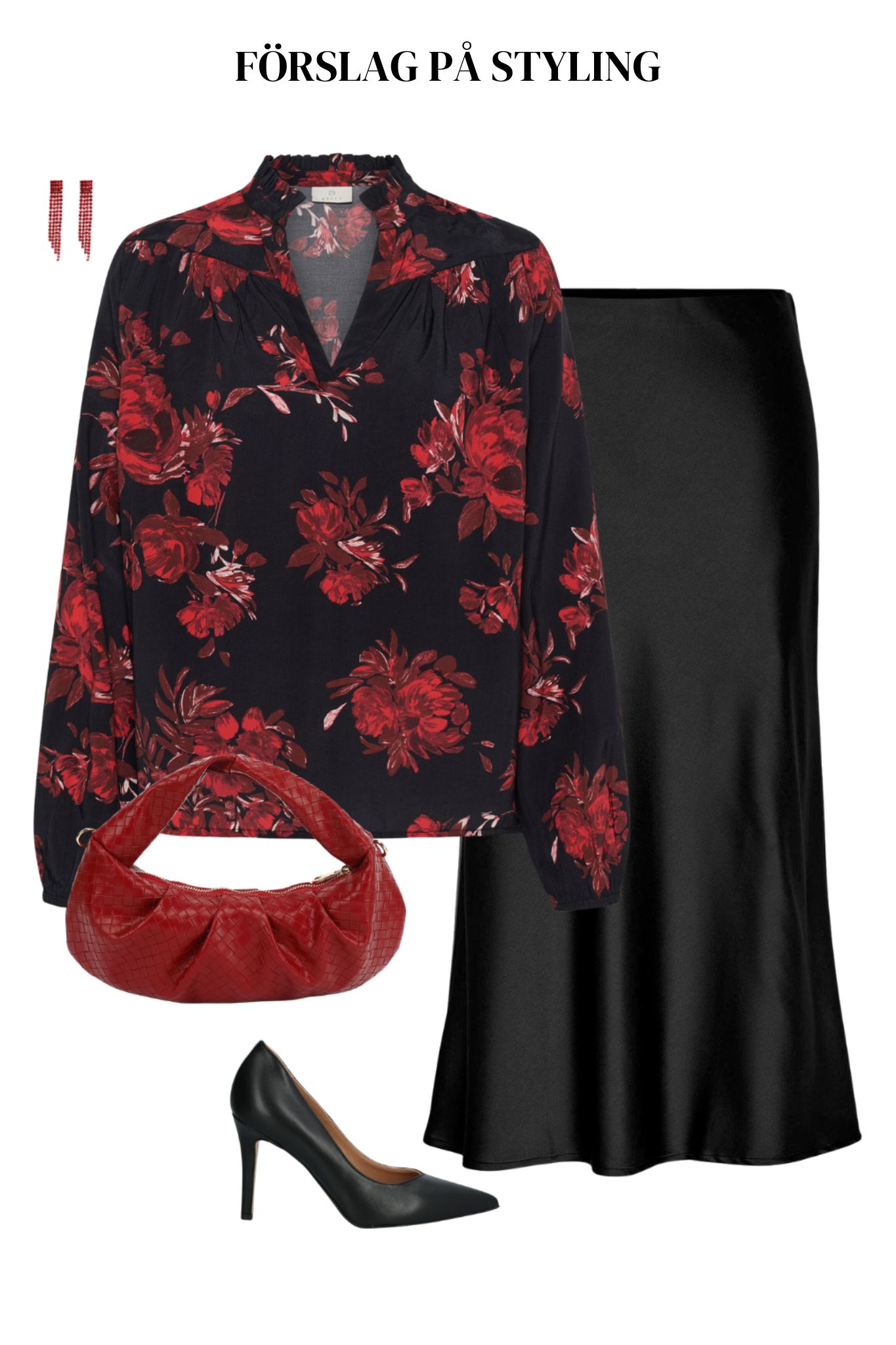 Hope Blus - Black/Red Flower - Bild 5