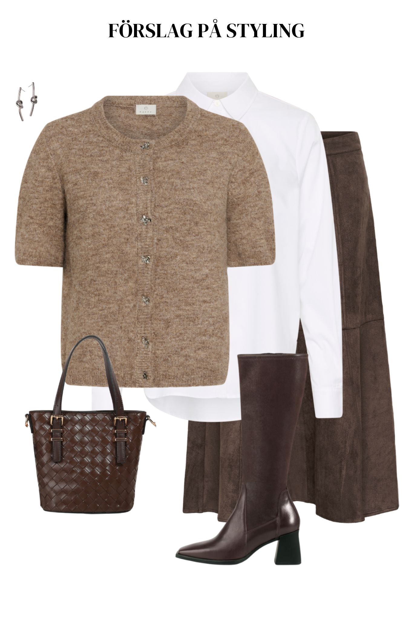 Martine SS Cardigan - Desert Taupe Melange - Bild 4