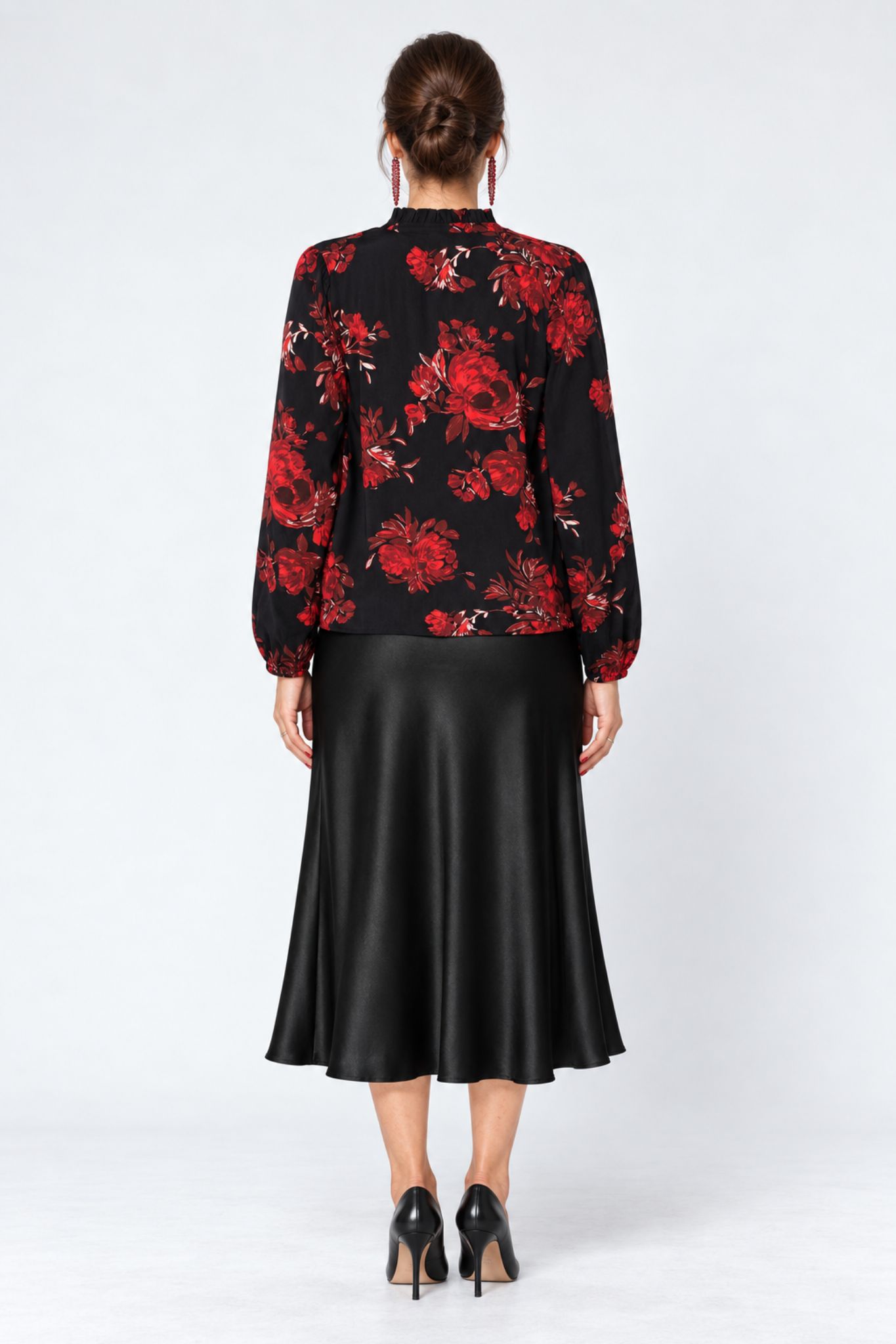 Hope Blus - Black/Red Flower - Bild 4
