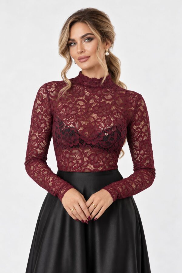 Lacey LS Spets Topp – Port Royale